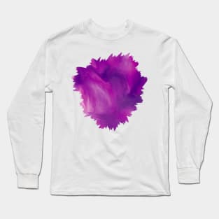 Bright Purple Brush Strokes Long Sleeve T-Shirt